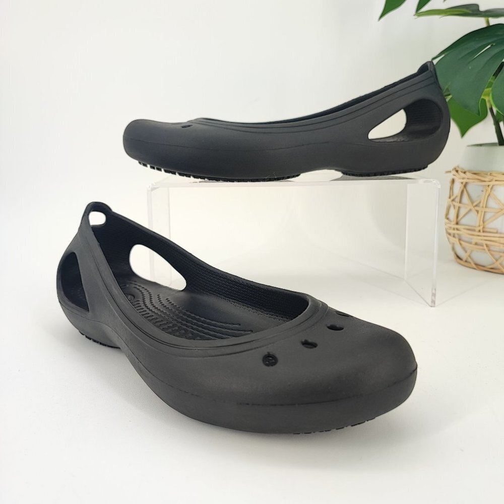 Crocs Women's Kadee Ballerina Flats Brown Rubber Flats Size 9